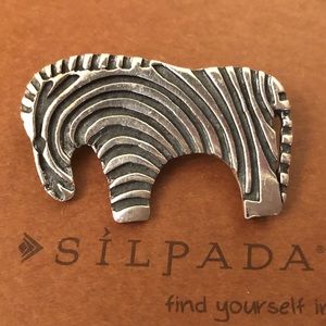 RARE Silpada Sterling Silver Zebra Pin/Brooch